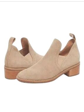 Blondo Sandra Waterproof Ankle Boots Sand Suede Leather Square Toe Size 10